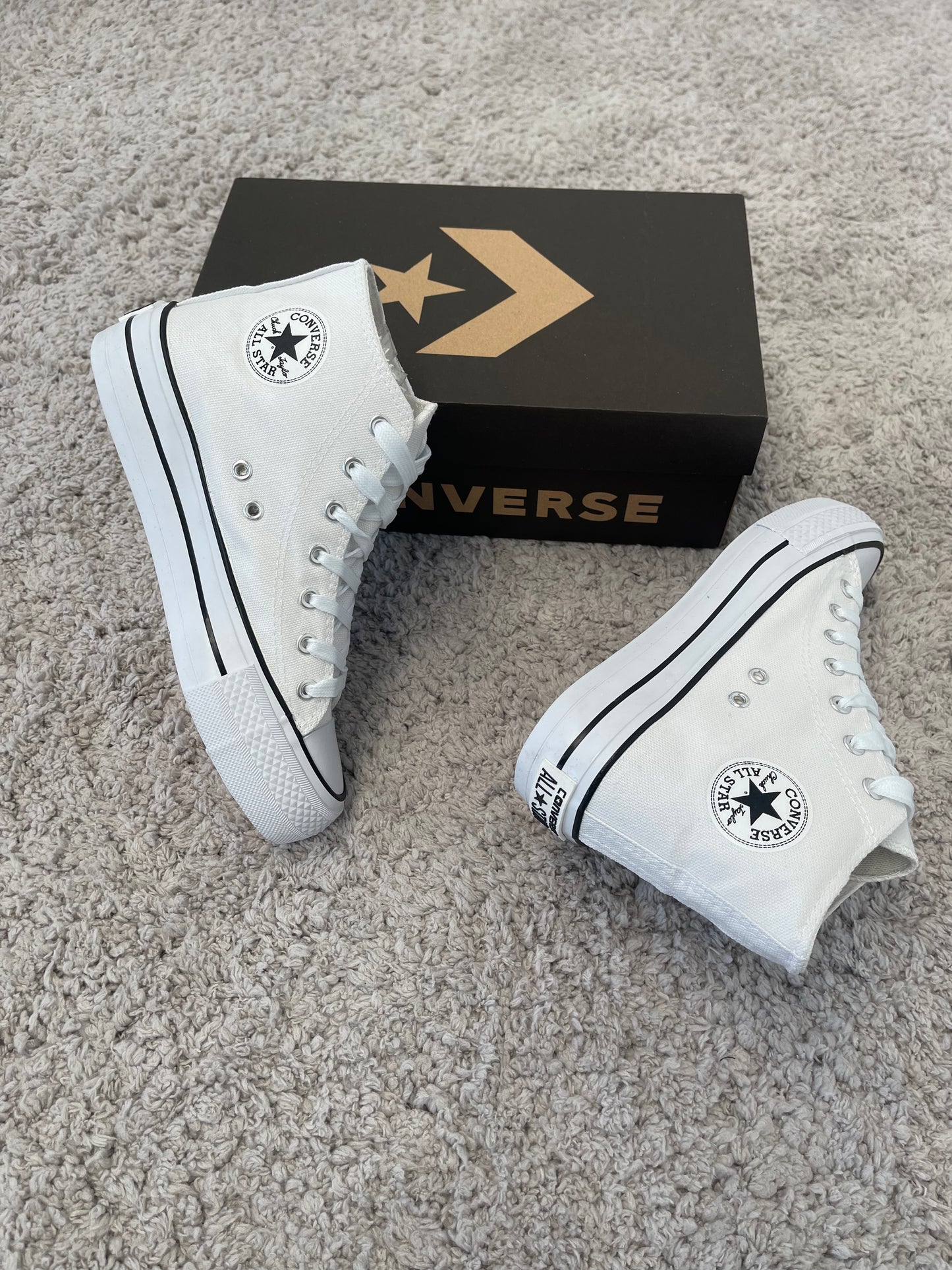 Converse doble suela blanca